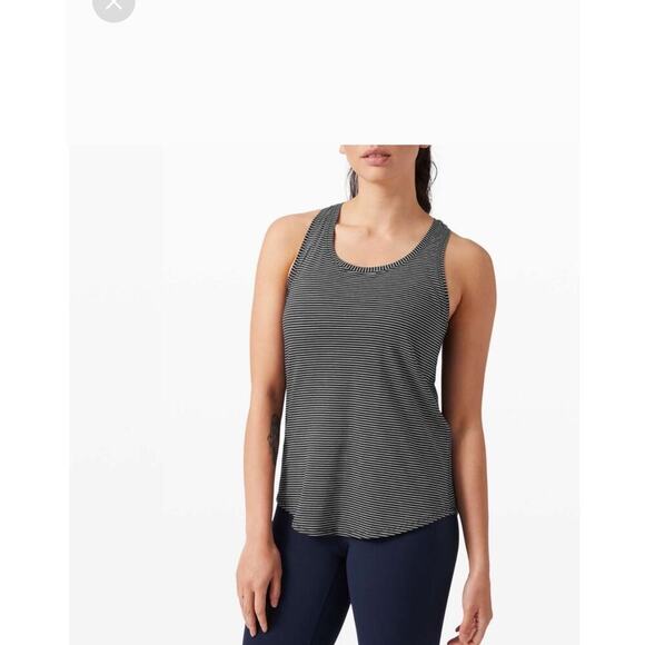 Lululemon Love Tank In Hype Stripe Black Size 4 - Picture 1 of 4
